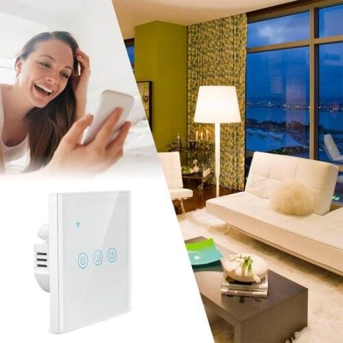 Tuya Smart Switch EU/US Wifi+Bluetooth Smart Switch Zero Fire Single Fire Universal APP Control Timing via Google Home Alexa