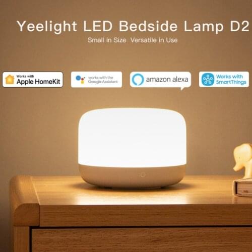 Yeelight Smart LED Bedside Lamp D2 Colorful Night Light Table Lamp Soft Bright APP Voice Smart Control for Apple Homekit & Mijia