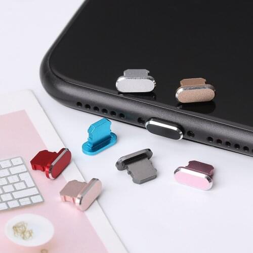 Anti Dust Plug Charger Dock Metal Stopper Charging Port Cap Dustproof Cover For iPhone 11 X XR Max 8 7 6S Plus Phone Accessories