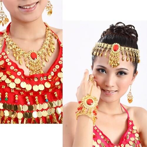 Belly Dance Skirt Dance Costumes Top Fashion Cotton Necklace Jewelry Accessories Chain 2 Indian Hair Accessory Collapsibility