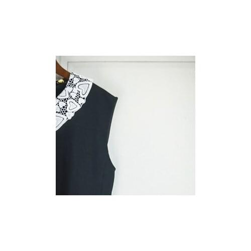 Women Dress 2021 Spring and Summer New Style Ladies Splicing Sleeveless Black Dress