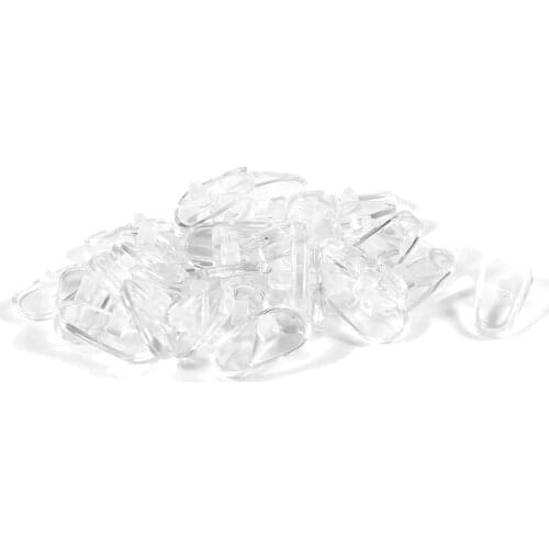 100pcs Soft Transparent PVC Nose Pads Eyeglasses Sunglasses Accessories Replacement Oval Screw On Nose Pad Tool