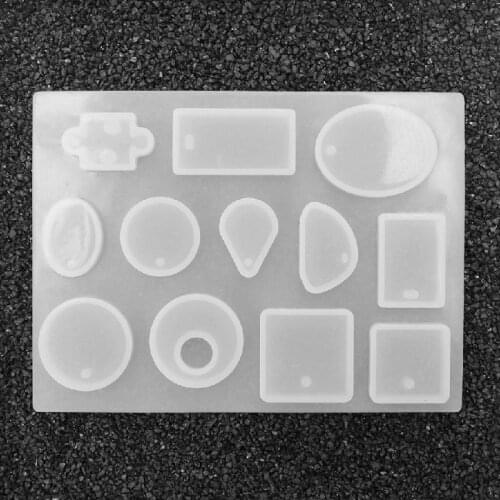 12 Design Cabochon Silicone Mold Necklace Pendant Jewelry Cake Making Tool DIY