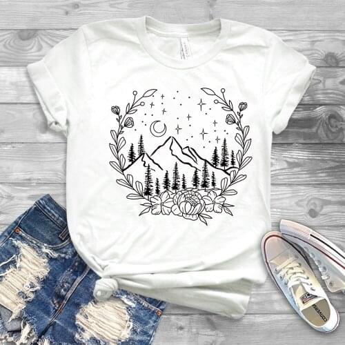 2020 Mountain Scene Shirt The Mountains Are Calling Funny Hiking Shirts Cool Adventure Tees