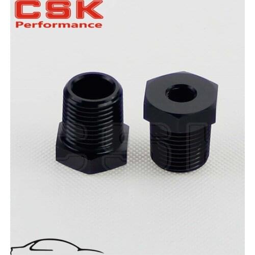 2pcs 1/2" Male x 1/8" Female NPT Thread Reducer Hex Bushing Pipe Fitting Alloy