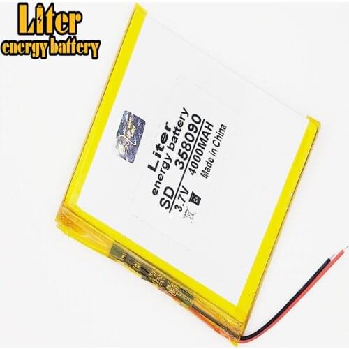 358090 3.7V 4000mAh Rechargeable li Polymer Battery For 7" 8 inch