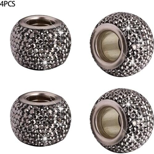 4pcs Trims Interior SUV Circle Universal Truck Car Accessories Bling Crystal Charms Auto Seat Decoration Headrest Collar Ring