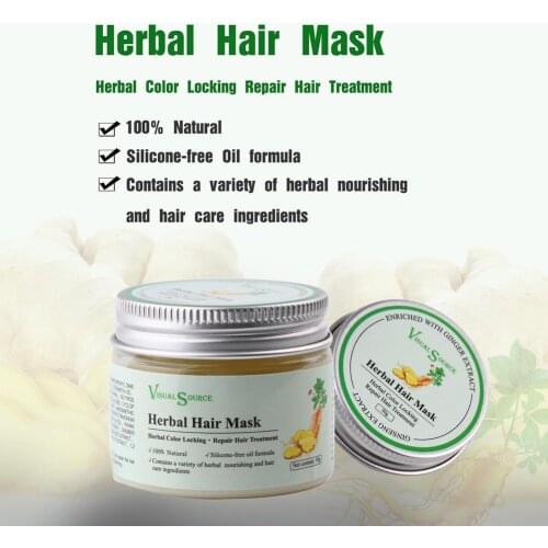 50ml Herbal Ginger Hair Mask Ginseng Polygonum Multiflorum Hair Care Root Hair Treatment Sinensis Scalp Angelica Repair Dam Q9A9