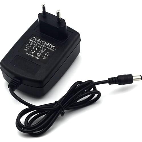 DC Adapter 12V 2A AC 100-240V Converter Adapter Charger Power Supply EU Plug