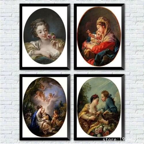 No frame classical palace people dame landscape canvas printings oil painting printed on cotton wall art decoration picture