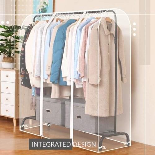 Clothes Dust Cover Dustproof Garment Cloth Storage Waterproof Suit Coat Protector Storage Bag Hanging Organizer Wardrobe