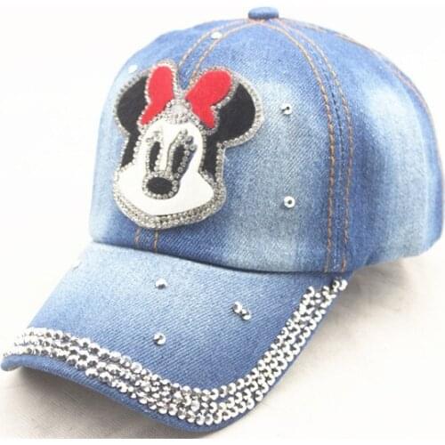 Disney childrens cartoon minnie bow duck tongue baseball sun hat boy girl student fashion baby hat
