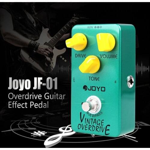 Joyo JF-01 Guitar Effect Pedal Vintage Overdrive Electric Guitar Pedal True Bypass Low Noise Pedal Guitar Parts Accessories