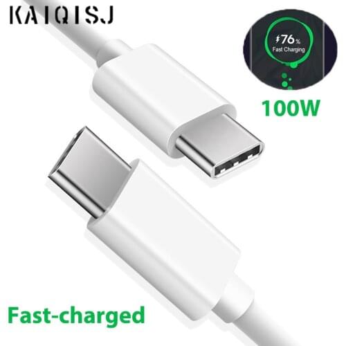 KAIQISJ 100W 5A PD USB C to USB Type C Cable For Macbook Dell XPS Xiaomi Huawei Quick Fast Charge 4.0 Type-C PD Charger Cable