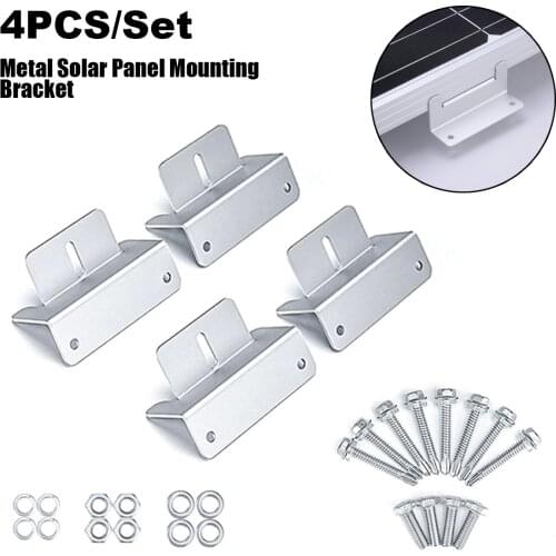 Solar Panel Bracket Mounting Kit Bracket Installation Accessories Metal Support Panel for Home Vehicle Caravan Boat Solar Panels