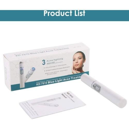 Acne Laser Pen Portable Wrinkle Removal Machine Durable Soft Scar Remover Device Blue Light Therapy Pen Massage Relax KD7910