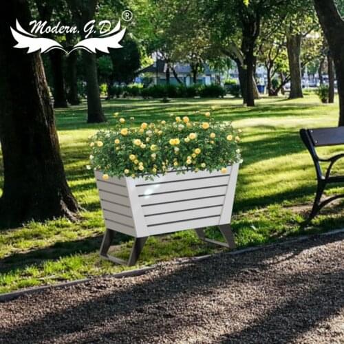 Outdoor water proof Professional plastic planter PVC flower box