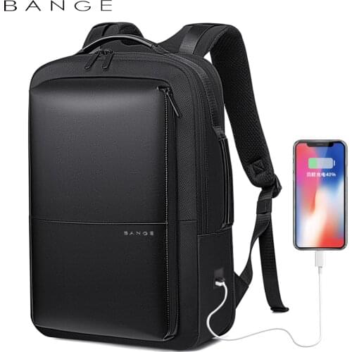 BANGE Professional Men Business Backpack Waterproof Travel Backpack 15.6'Laptop Backpack School Bag Office Men Backpack
