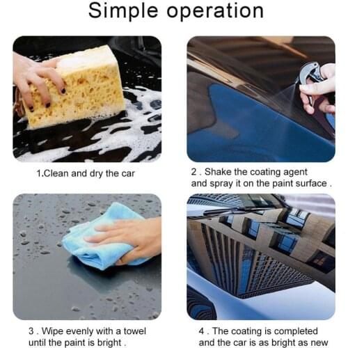 120ml Automotive Paint Spray Waterproof Stain-Proof Coating Car Technology Nano Coating Hand Spray F2W4