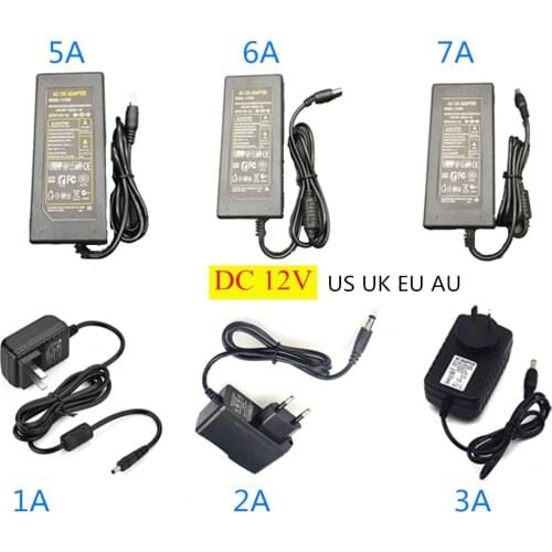 DC12V Power Adapter Universal Adapter 1A 2A 3A 5A 6A 7A 8A 10A AC 110V 220V 240V to DC 12 Volts Power Supply for LED Strip