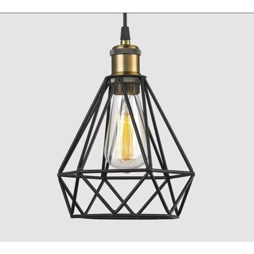 Diamond sharp black retro edison vintage edison cage lights ,wire lamp cage,DIY lampshade,Industrial lamp guard cage