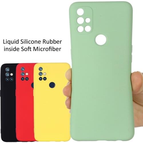 Liquid Silicone Case For Oneplus Nord N10 5G Soft Gel Rubber Protector Matte Cover