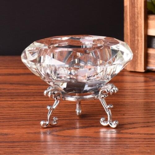 1PC European High-grade K9 Crystal Candlelight Dinner Candle Holder Romantic Candlestick Religious Candle Holders OK 0776