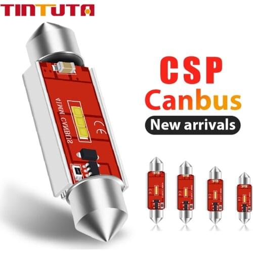 1PC Festoon LED Canbus C5W C10W Bulbs 31mm 36mm 39mm 41mm 1860 CSP 1 SMD Car Dome Light No Error Auto Interior Reading Lamps