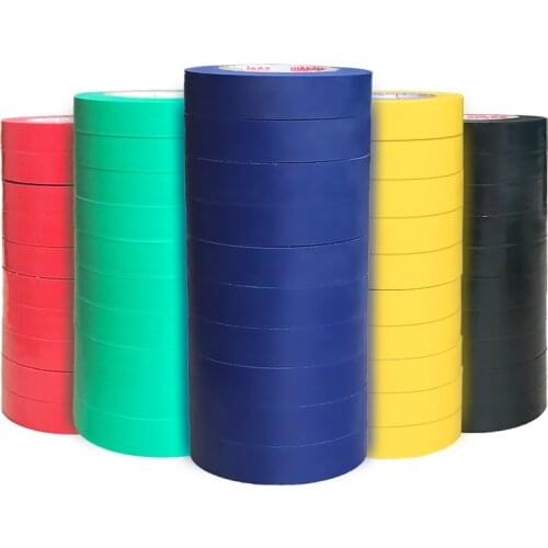10pcs Color Electrical Tape Pvc Wear-resistant Flame Retardant Lead-free Electrical Insulating Tape Waterproof Color Tape