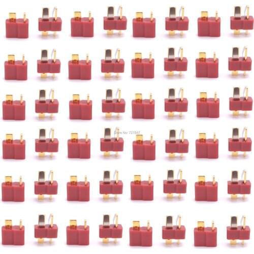 100Pcs/lot T Plug Deans Connectors Set For RC LiPo Battery Helicopter Male / Female Terminals Connectors Assortment Kit
