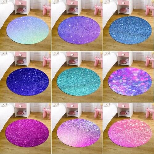 3D Creative Printed round rug Multi-Size Child room Computer chair Mats Kids Parlor Bedroom play Carpets for Living Room Decor