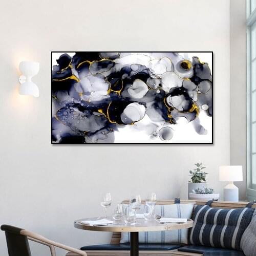 Abstract Black White Ink Painting Picture Natural Landscape Posters Canvas Prints Wall Art Canvas Painting for Living Room Decor
