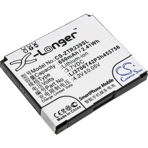 CS 650mAh / 2.41Wh battery for ZTE R239 Li3706T42P3h453756