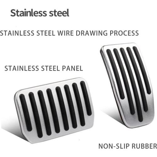 For Tesla Model 3 Model3 Accessories Aluminum alloy Foot Pedal Accelerator Gas Fuel Brake Pedal Rest Pedal Cover Car Styling