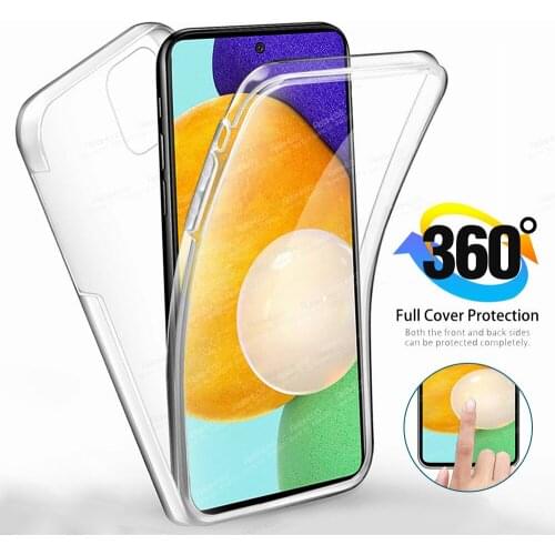 For Samsung Galaxy A52 Case 360° Front Back Transparent Phone Cover Sumsung A 52 6.5" A526B A525F Shockproof Protection Fundas