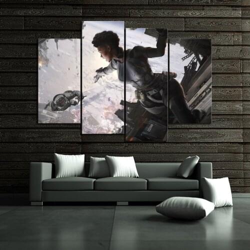 Home Decor Poster HD Pictures Prints Canvas 4 Piece Modular Apex Legends Game Living Room Art Decorative Cartoon Painting Framed