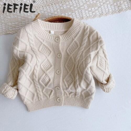 Spring Autumn Knitted Cardigan Sweater Baby Children Clothing Boys Girls Cotton Sweaters Top Kids Wear Baby Boy Clothes Winter