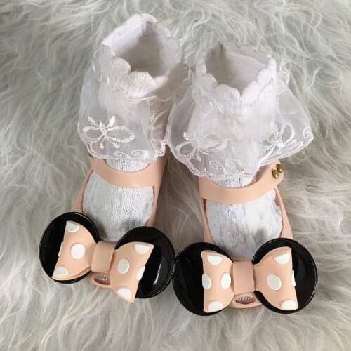 Mini Melissa Childrens jelly shoes Polka Dot Bow summer Sandals Girls dot bowknot 2020 Princess Comfortable Toddler beach