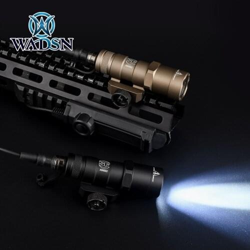 WADSN Tactical M300B Scout Light 210 lumen Hunting Rifle M300 Flashlight Weapon With Dual Function Tape Switch for 20mm Rail