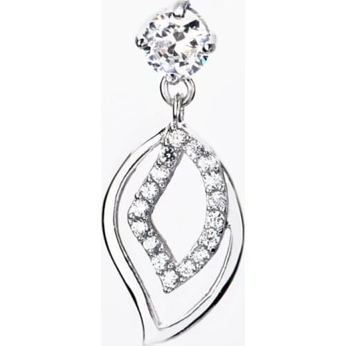 GND0140 New 925 Sterling Silver Lovely Sweet Beauty Crystal CZ Romantic Necklaces Pendants Jewelry Gift For Women