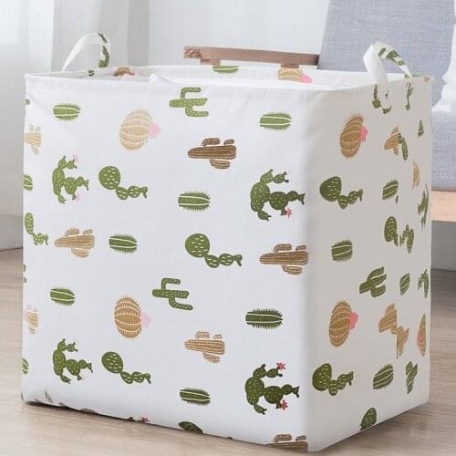 Cotton Cartoon Cloth Storage Box Folding Closet Organizer Sundries Toys Dirty Clothes Case Zipper Storage Box Underware Basket