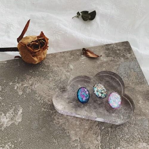 Nail Tools Minimalist Frosty Style Nail Art Acrylic Palette Clouds Ellipse Take Hue Color Photo Background Board Painting Tool