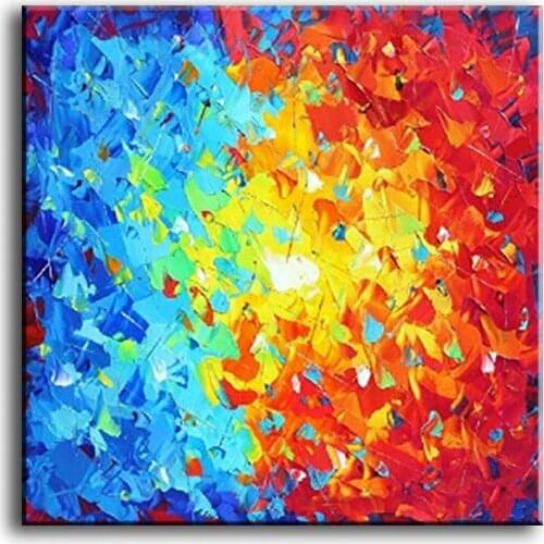 Oil Painting Decor Money tree Art handmade Modern Canvas on Palette knife Tree 3D Flowers Paintings Home living room 2019042507