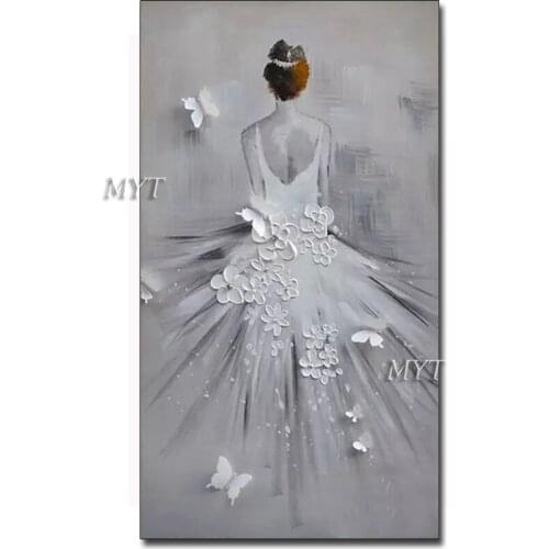 The Girl WasSurrounded By Butter Oil Painting on Canvas Wall Art Modern Picture Hand Painted Home Decoracion for Living Room