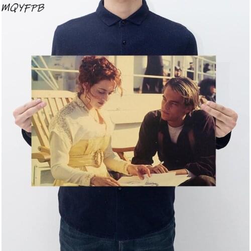 Classic Movie Titanic Kraft Paper Wall Sticker Poster Household Decoration Painting Gift 50.5x 35cm