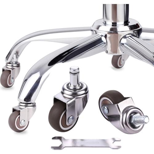 5pcs/Lot Office Chair Caster Wheels 1.5/2 Inch Swivel Caster Wheels Soft Rubber TPE Caster Wheels Replacement Furniture Hardware