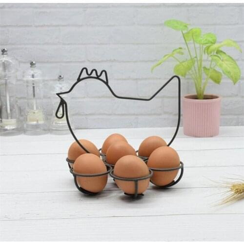 Creative Iron Egg Rack Egg Basket Beauty Egg Storage Shelf Hen Storage Creative Egg Tray