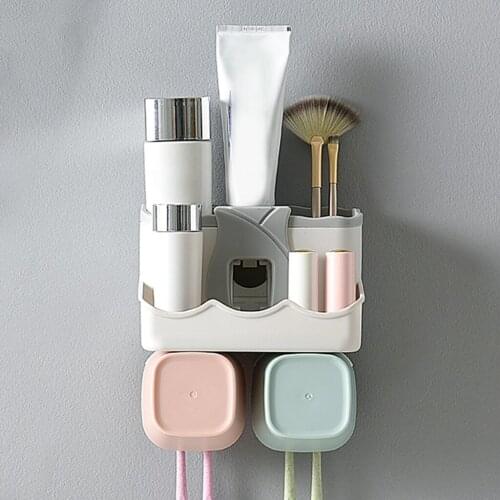 Creative Toothbrush Toothpaste Holder Bathroom Storage OrganizeToothpaste Dispenser Toothbrush Holder