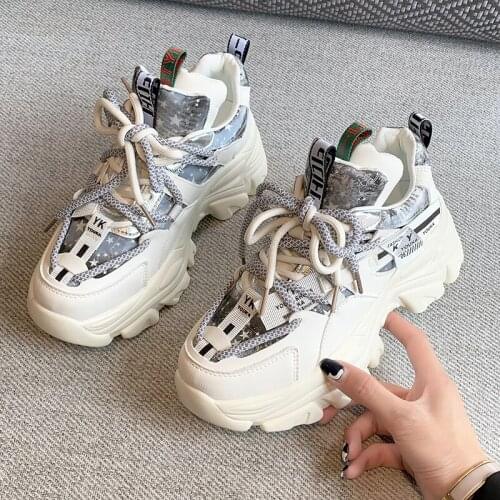 Autumn Platform Sneakers Women Sport Shoes 2021 Fashion Thick Bottom Ladies Trainers Casual Chunky Sneakers Women Basket Femme