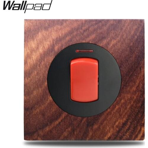 L6 45A Electric Double Pole Switch For Cooker Unit Air Conditioner Genuine Wood Plate Wallpad Presents